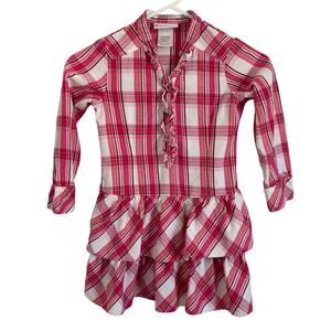 American Girl Western Pink Purple Plaid Dress Girls Size 7 JUST LIKE YOU